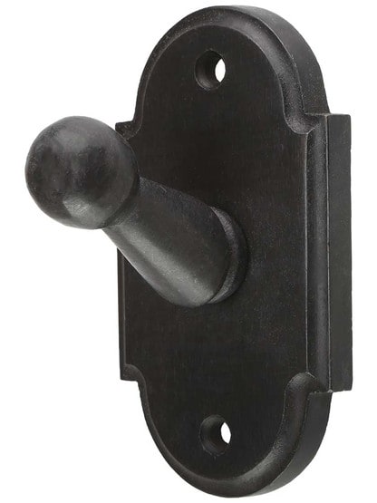 Solid-Bronze Bath Hook with Arched Plate.